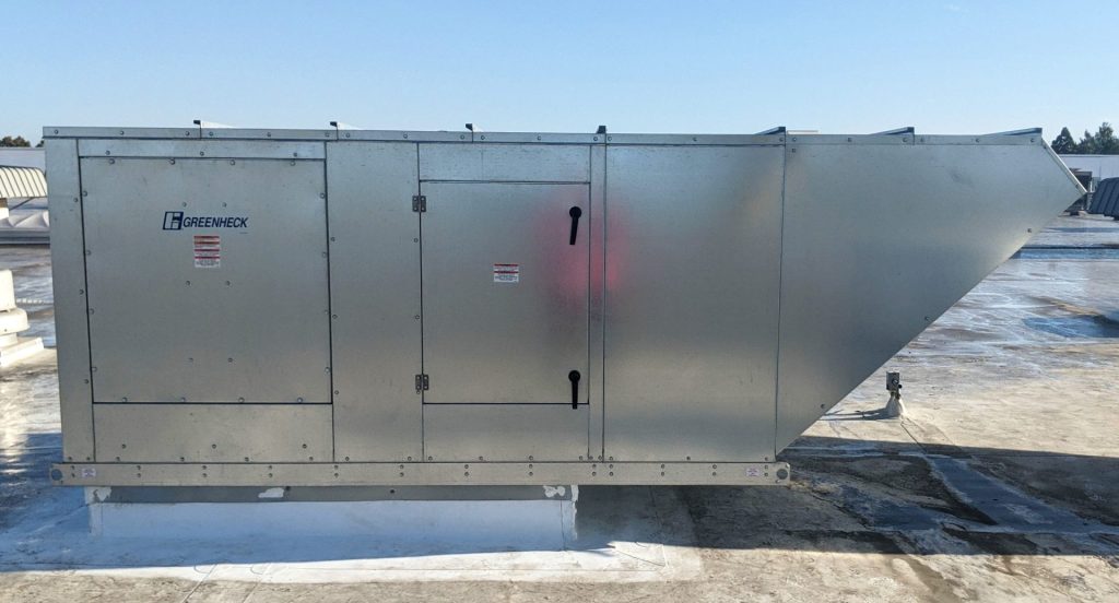 Industrial HVAC Unit On Building Roof