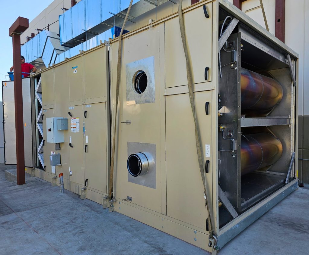 Industrial Construction Including Anchoring Blowers