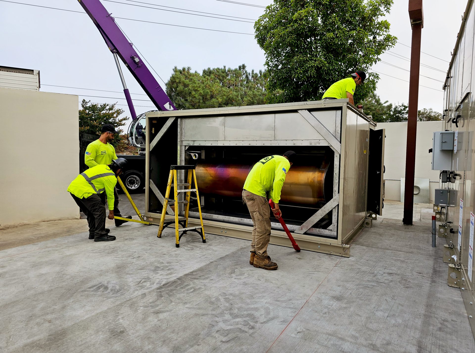 Industrial Construction Equipment Installation Setting Heater FOSS team