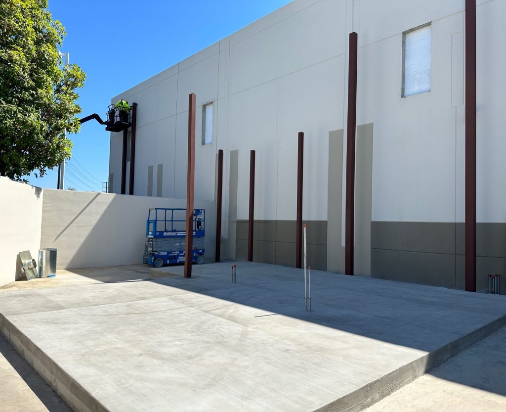 Dried Blower Foundation with a Few Painted Duct Supports