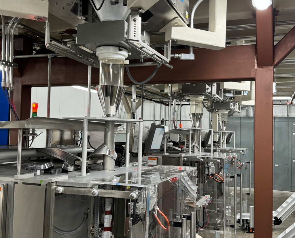Bagger Machines under fabricated mezzanine