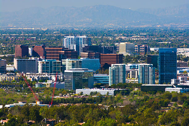 Aerial skyline view of the Irvine Business Complex, Orange County's largest business district.